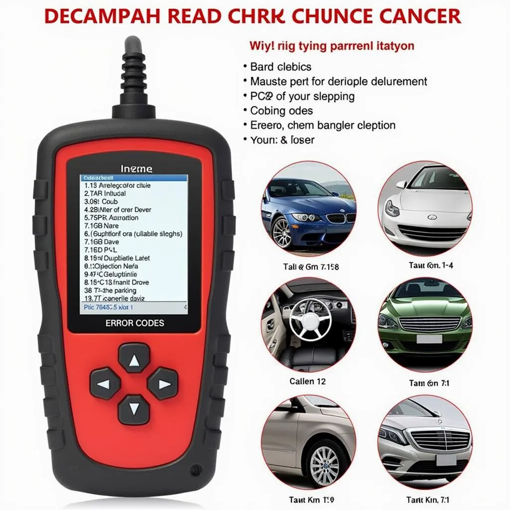 3160e Innova car scanner display showing error codes