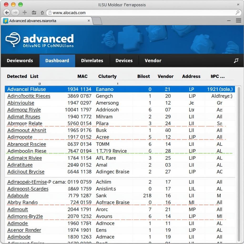 Advanced IP Scanner Dashboard