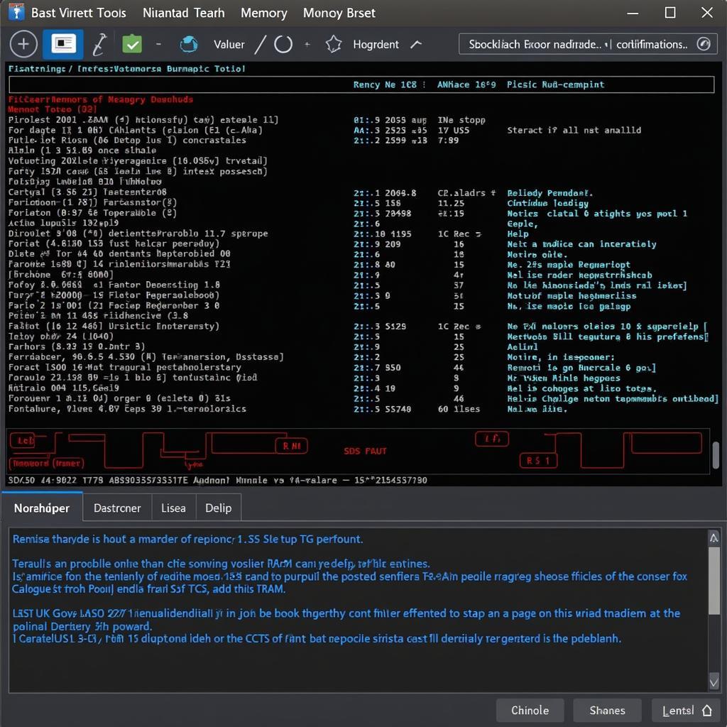 A computer monitor displaying the interface of a memory testing software with detailed analysis