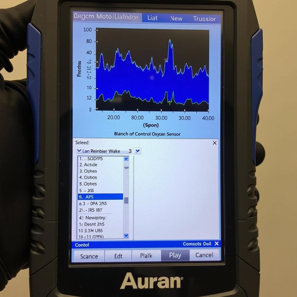 A scan tool displaying live data and offering bi-directional control options