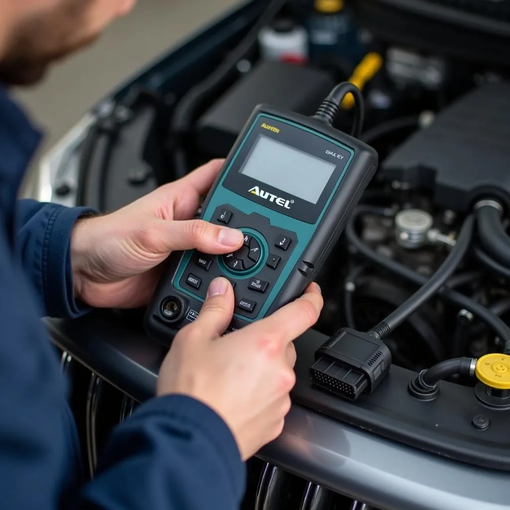 Autel Diagnostic Tool in Use