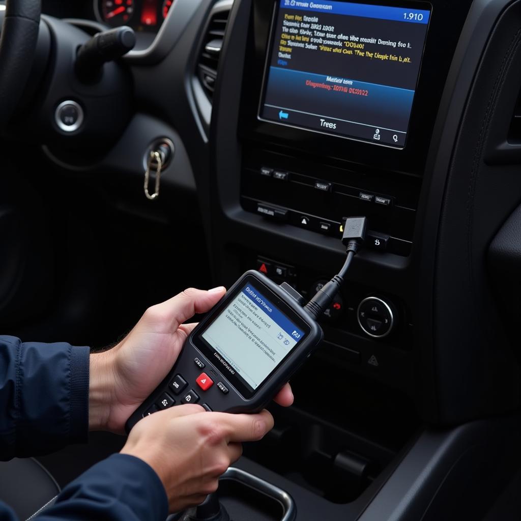 Automotive Diagnostic Scan Tool in Use