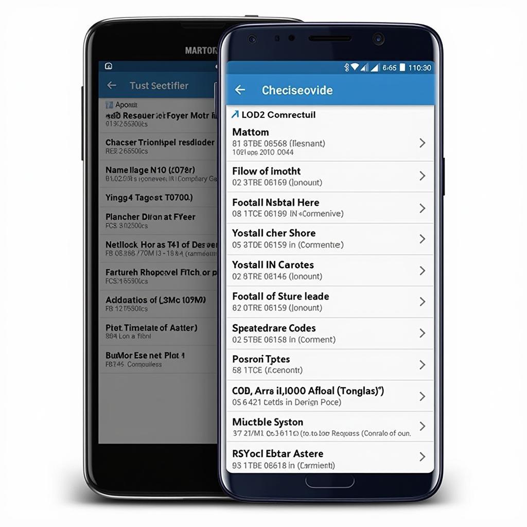 Bluetooth Car Scanner APK Displaying Diagnostic Trouble Codes on Smartphone