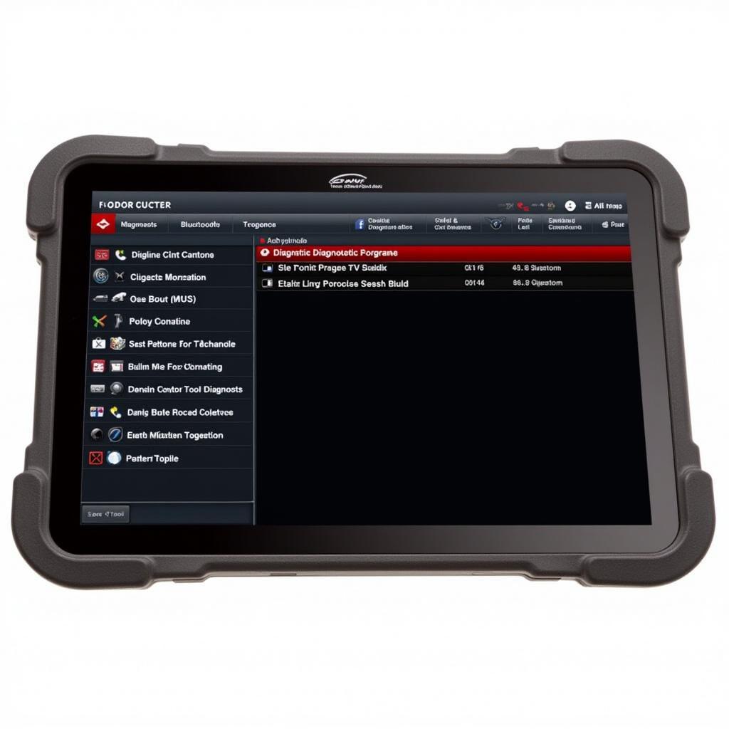 A mechanic uses a tablet to interact with a Bluetooth scan tool with bidirectional control.