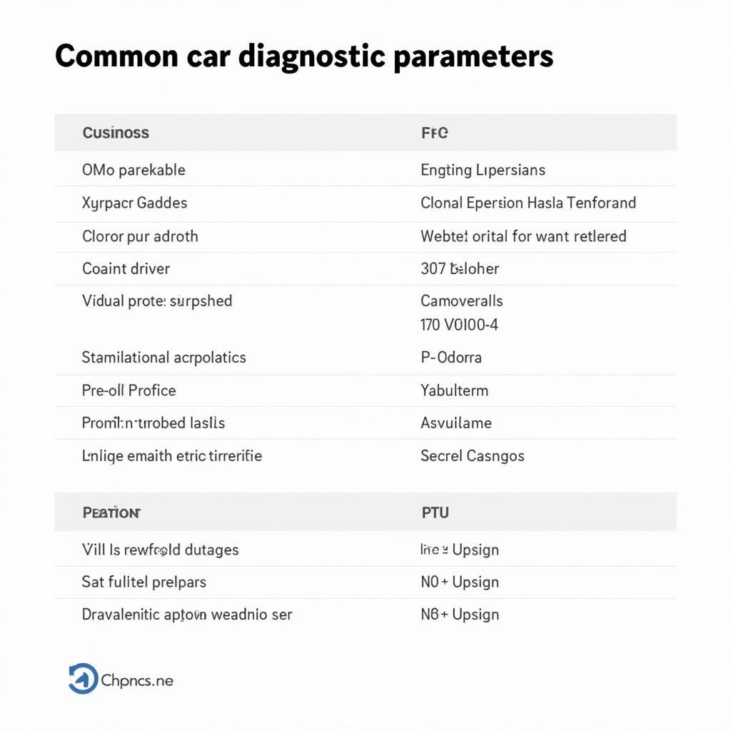 Common Car Diagnostic Parameters