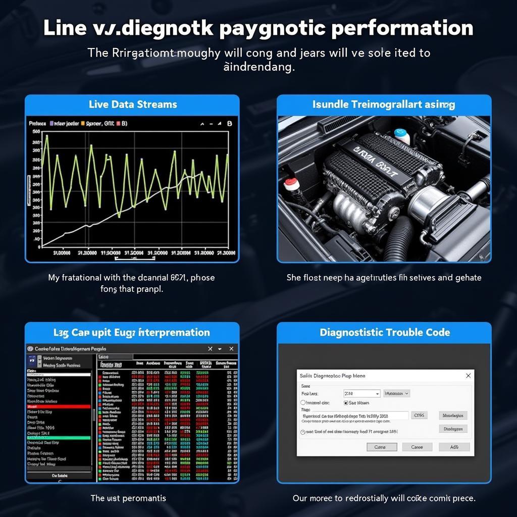 Various features of a car diagnostic software