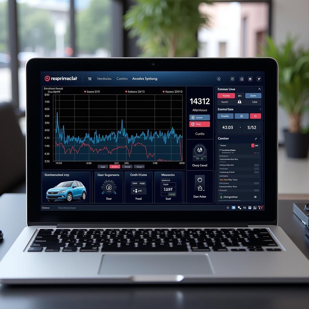 Car Diagnostic Software on Laptop