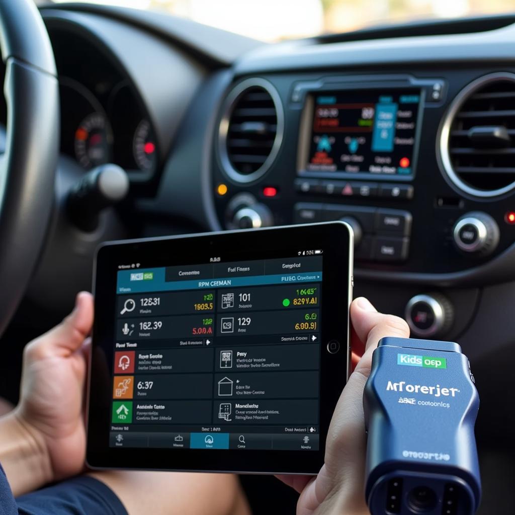 Car Diagnostic Software on Tablet