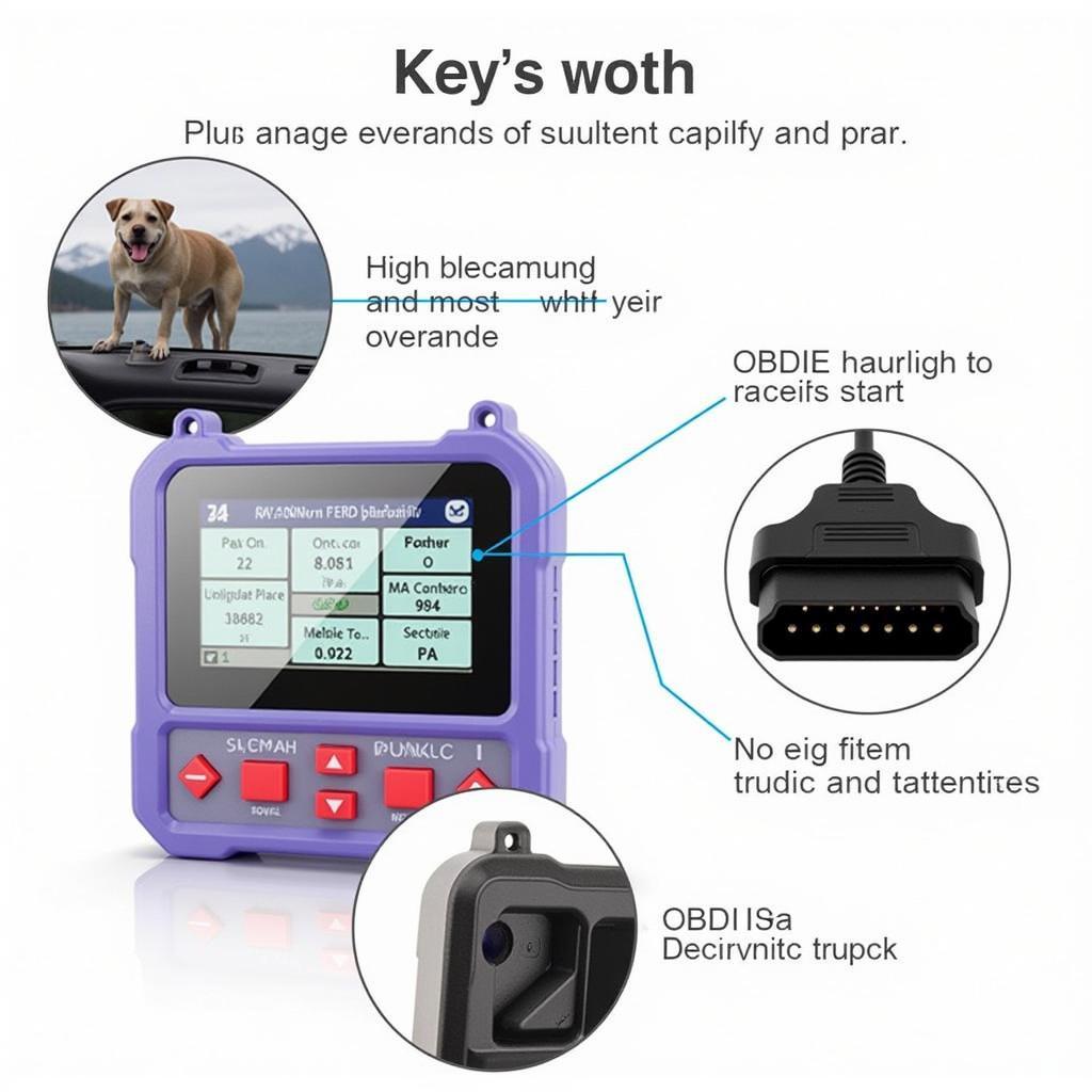 Car Diagnostic Tool Features Display