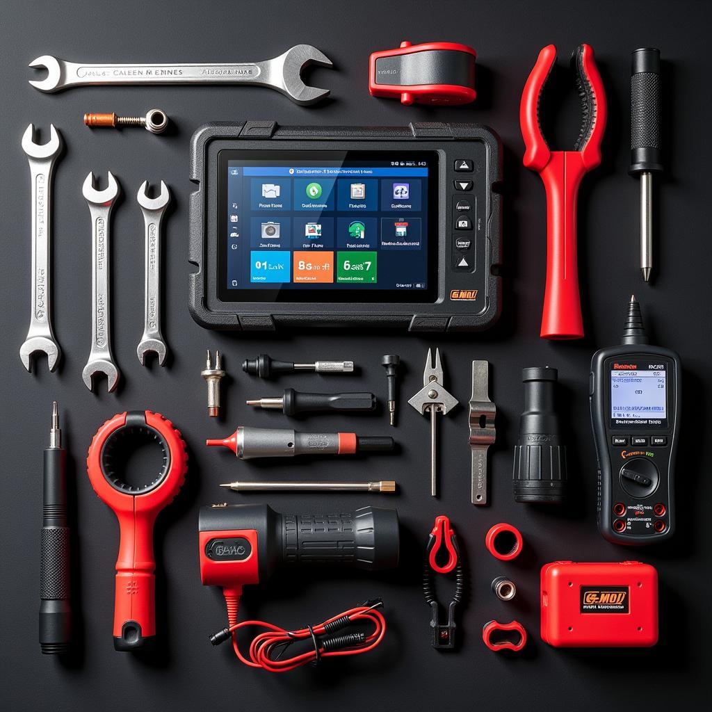 Assortment of car diagnostic tools