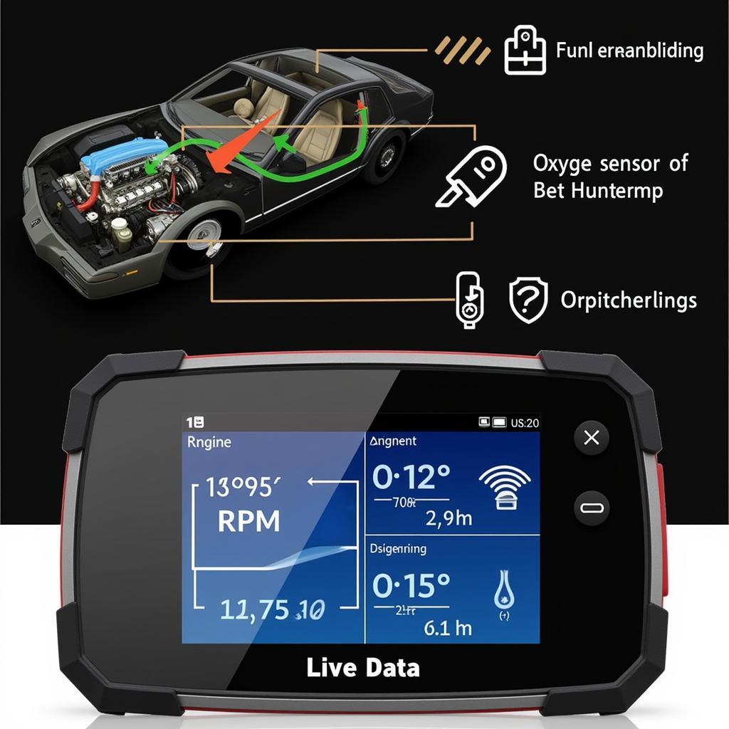 Clarks Foxwell Hall Scanner Displaying Live Data