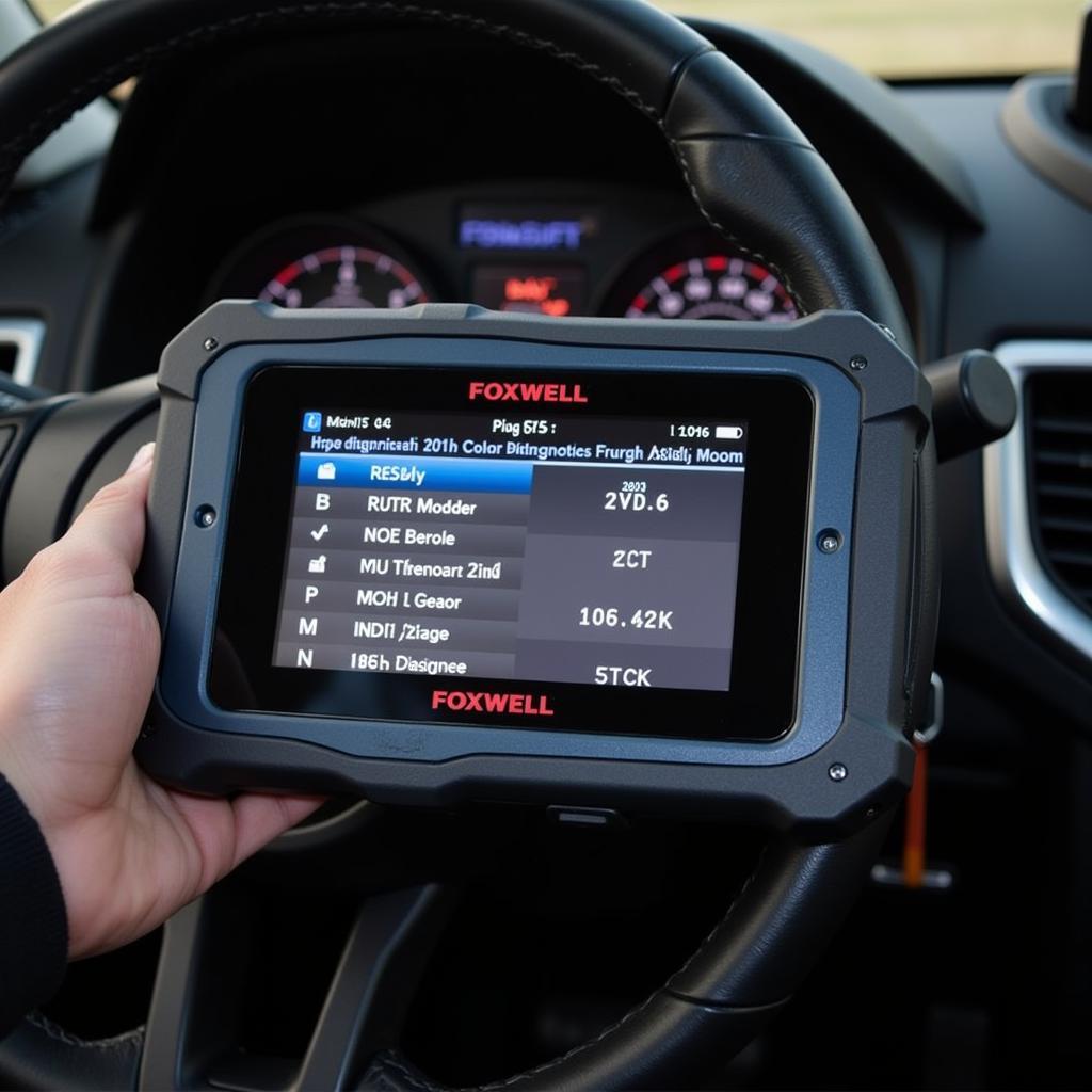 Close-up of Foxwell NT301 Displaying Diagnostic Codes