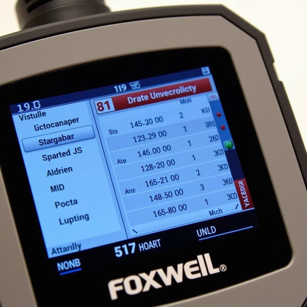 Foxwell NT510 Display Showing Diagnostic Information