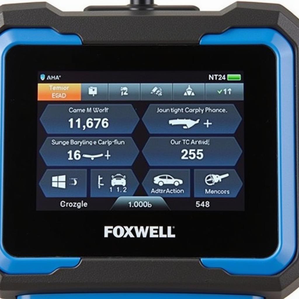 Close-up of Foxwell NT624 Elite Screen Displaying Diagnostic Data