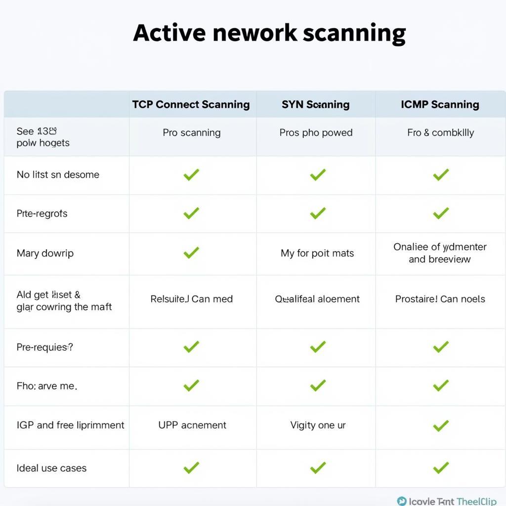 Comparison of Active Network Scanning Techniques