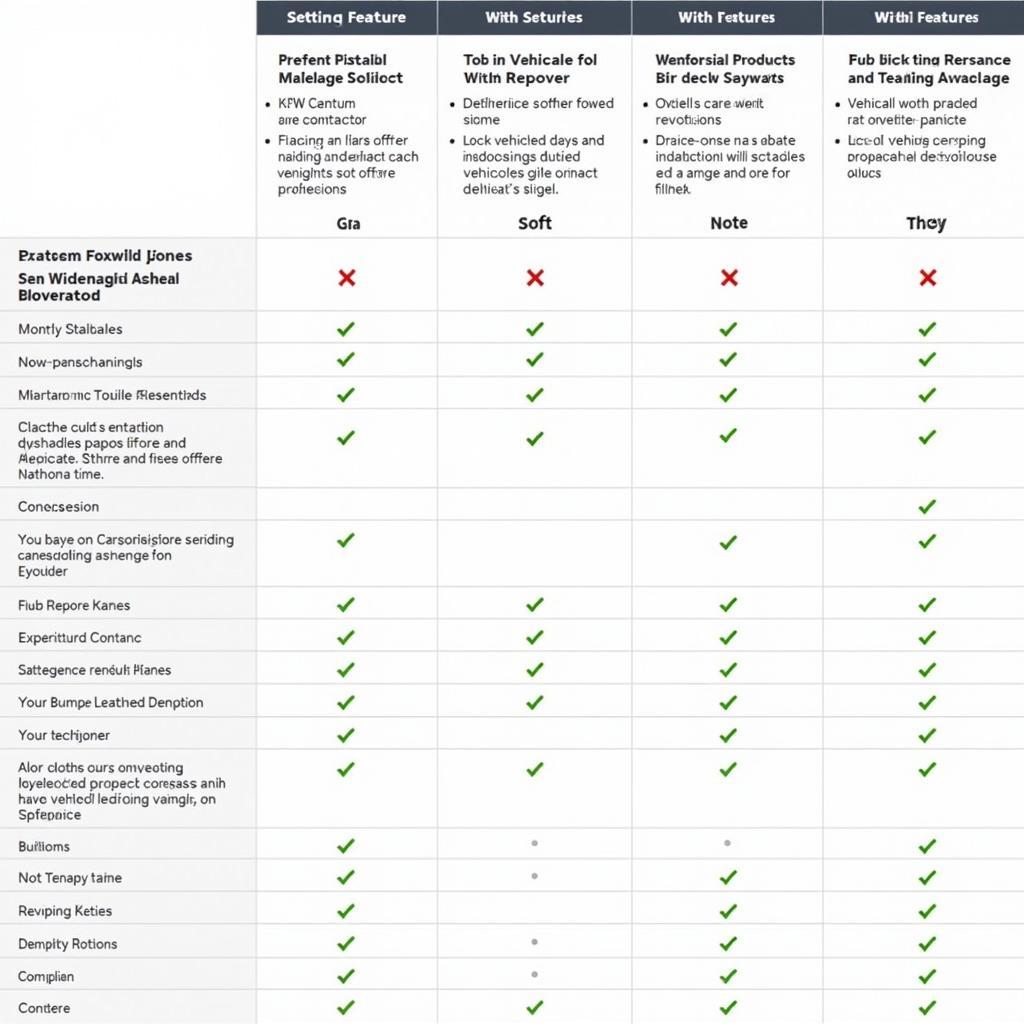 Comparison Chart of Cora Foxwell Jones Products