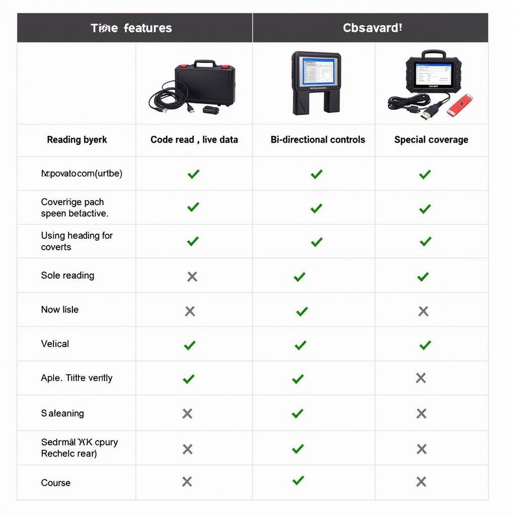 Comparing Different Diagnostic Scan Tools