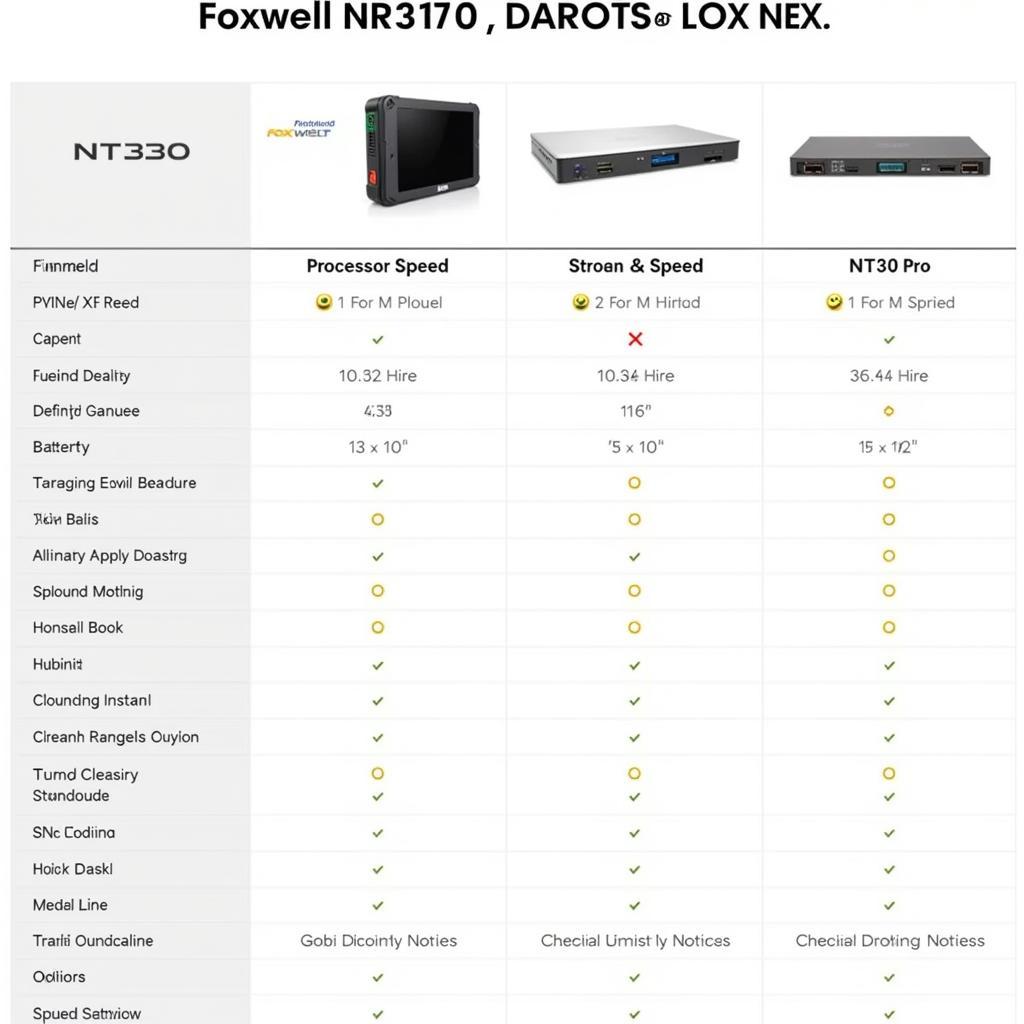 Foxwell NT530 Models Comparison