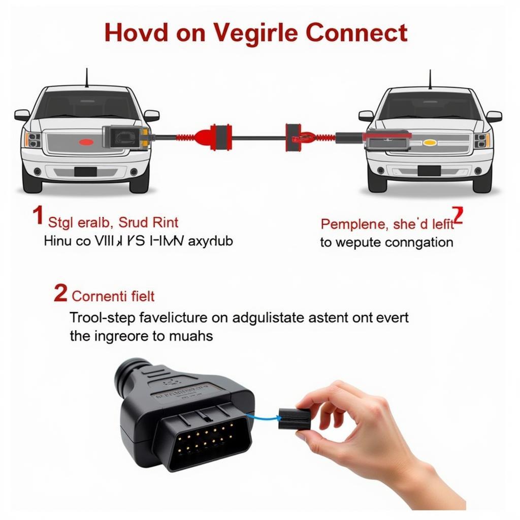 Connecting the diagnostic tool 380000488 to the OBD-II port