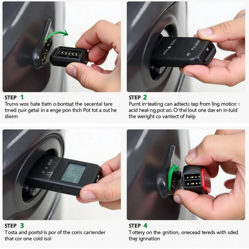 Connecting an OBDII scanner to a car's port