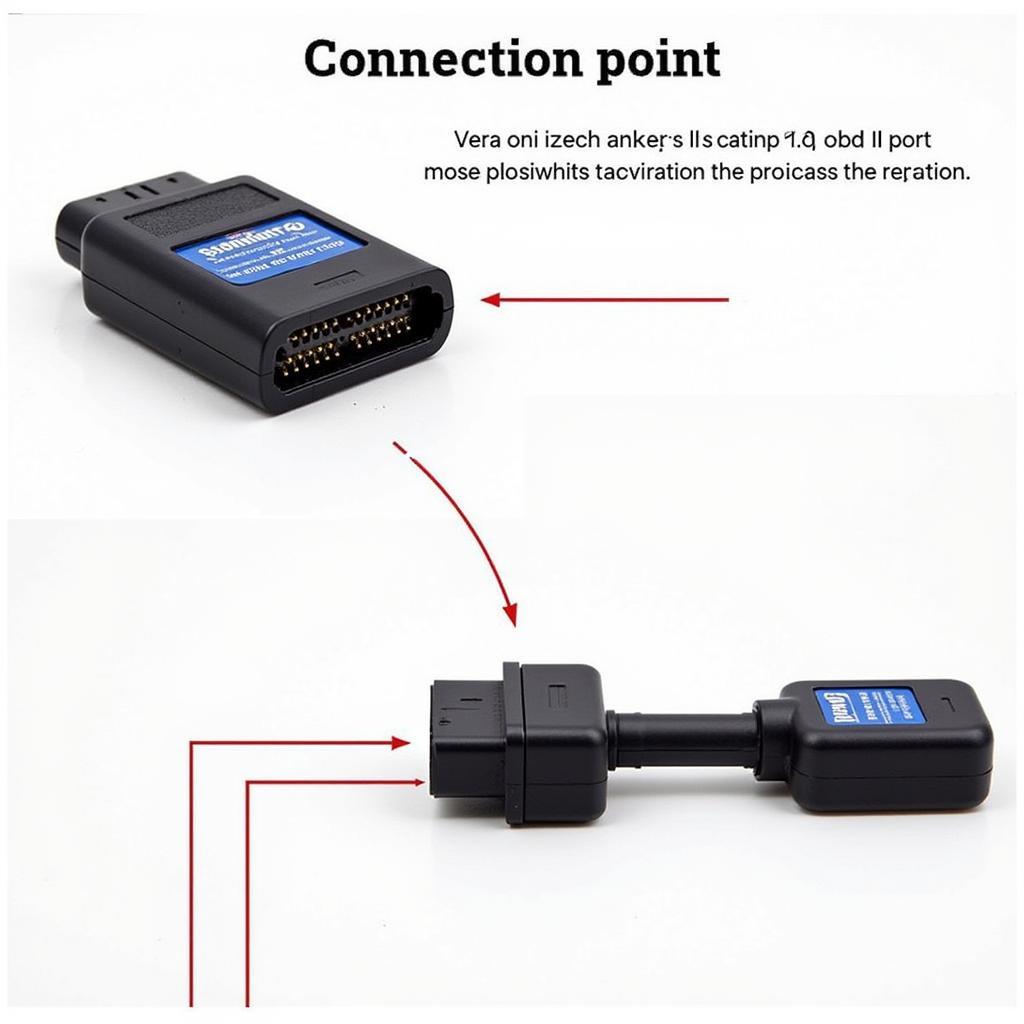  A hand is shown plugging an ODS scan tool into the OBD-II port of a car, highlighting the ease of connection. 