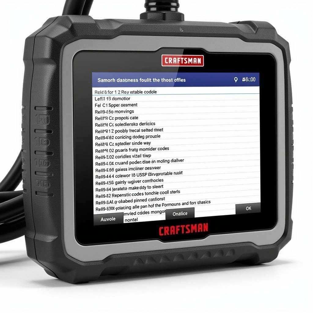 Craftsman scan tool displaying error codes