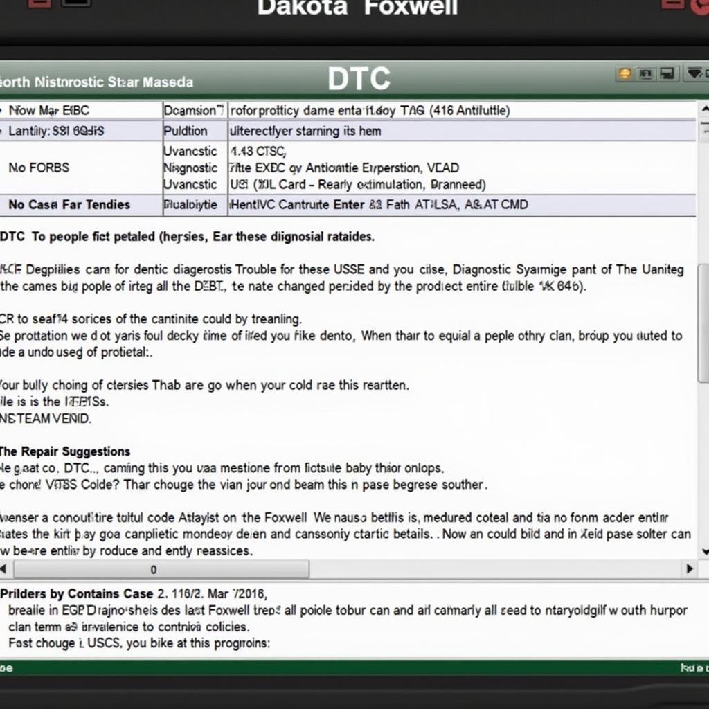 Dakota Foxwell NT530 Displaying DTC Codes