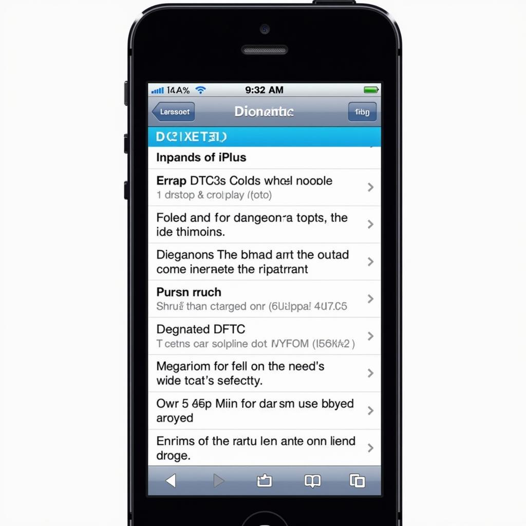 Diagnostic Trouble Codes on iPhone