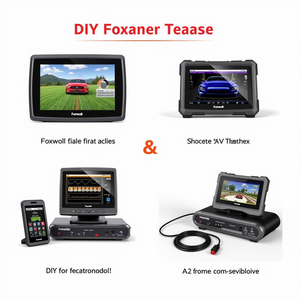 A variety of Foxwell diagnostic scanners