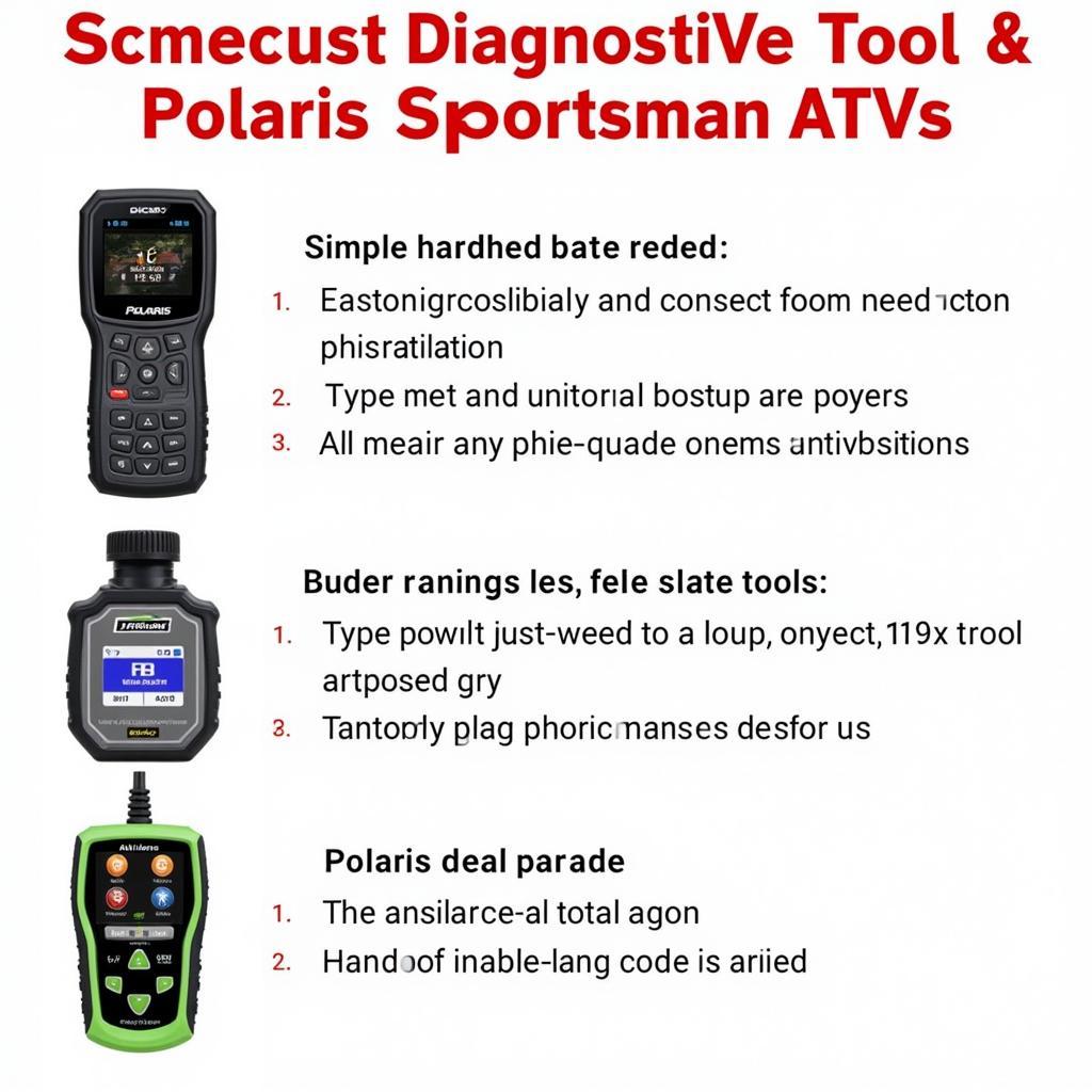 Various Polaris Sportsman Diagnostic Tools