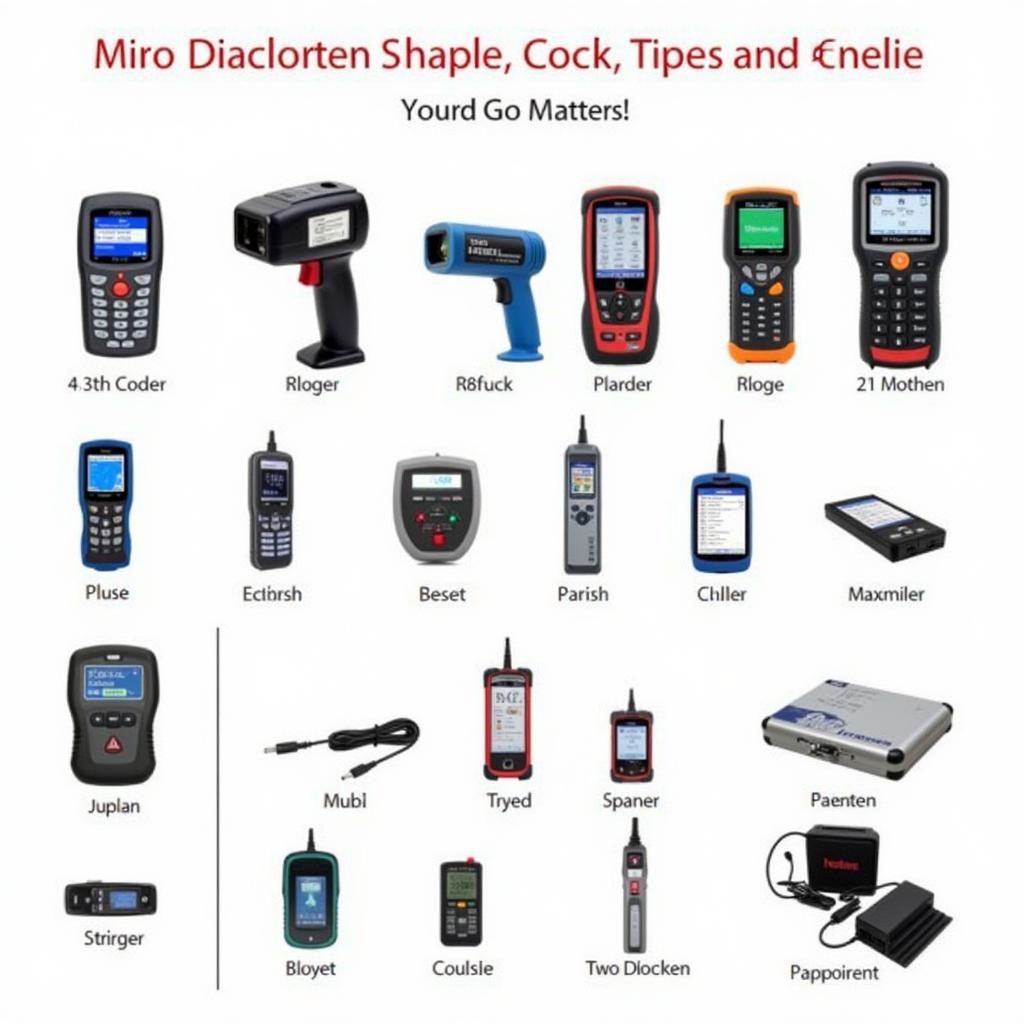 Various Volkswagen Passat Diagnostic Tools on a Workbench