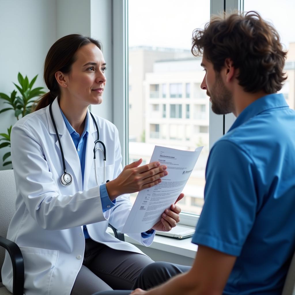 Doctor Consulting Patient About Neuropathic Pain Diagnosis