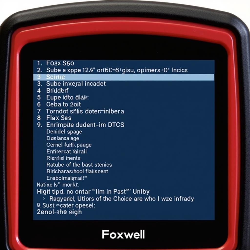 DTC Lookup on Foxwell