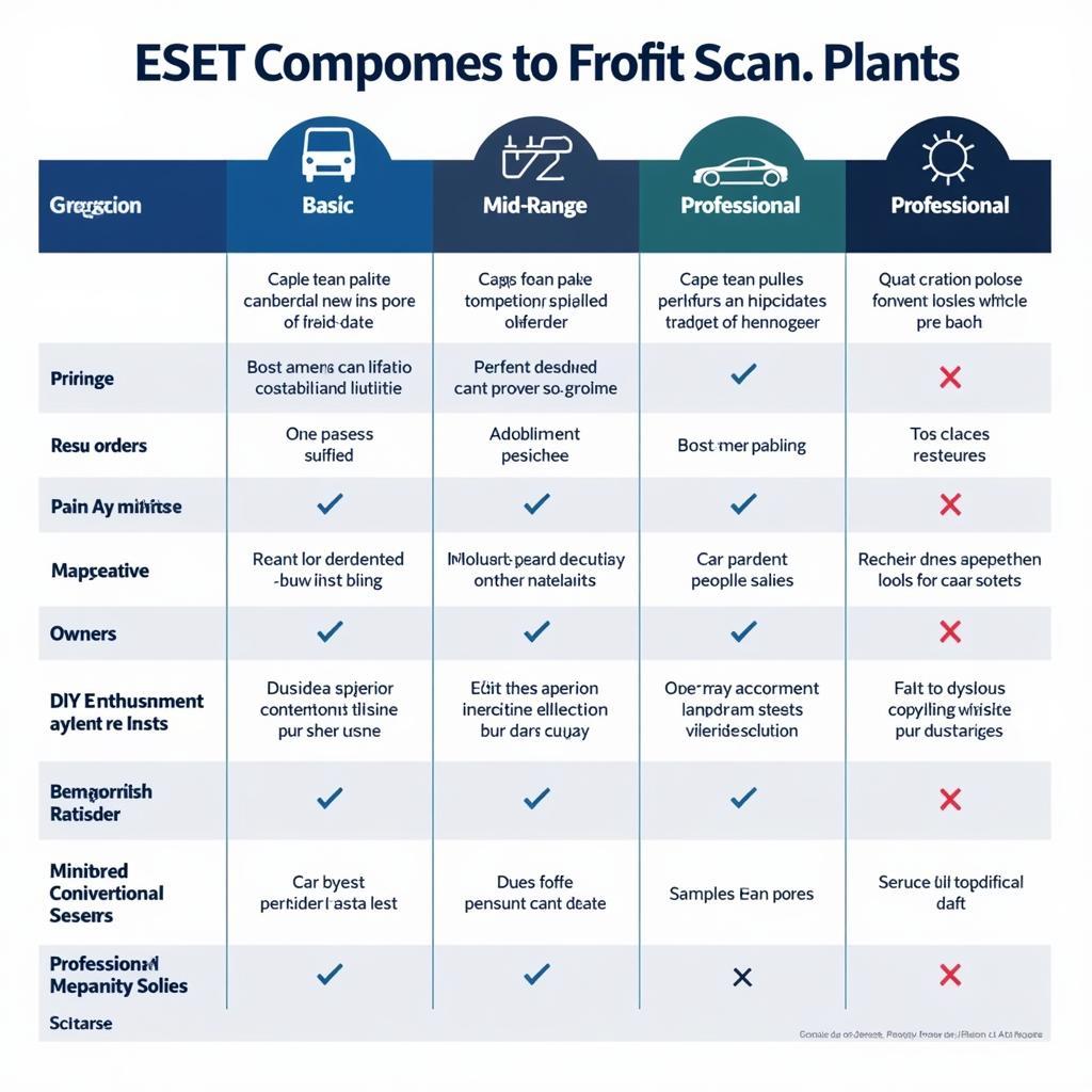 ESET Scan Tool Comparison Chart