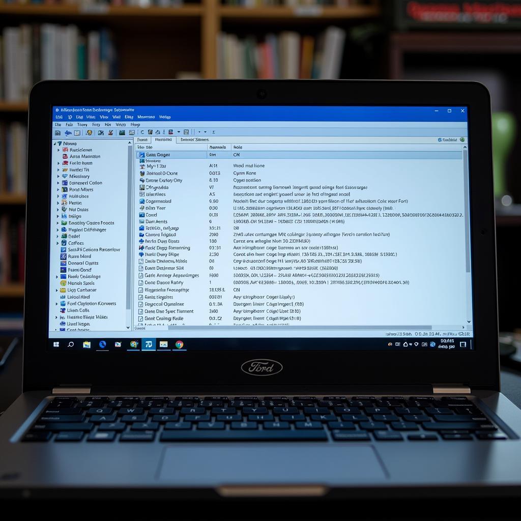 Computer Screen Displaying Ford Diagnostic Software