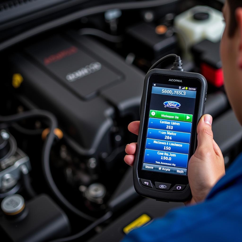 Using a Ford scan tool to view live data