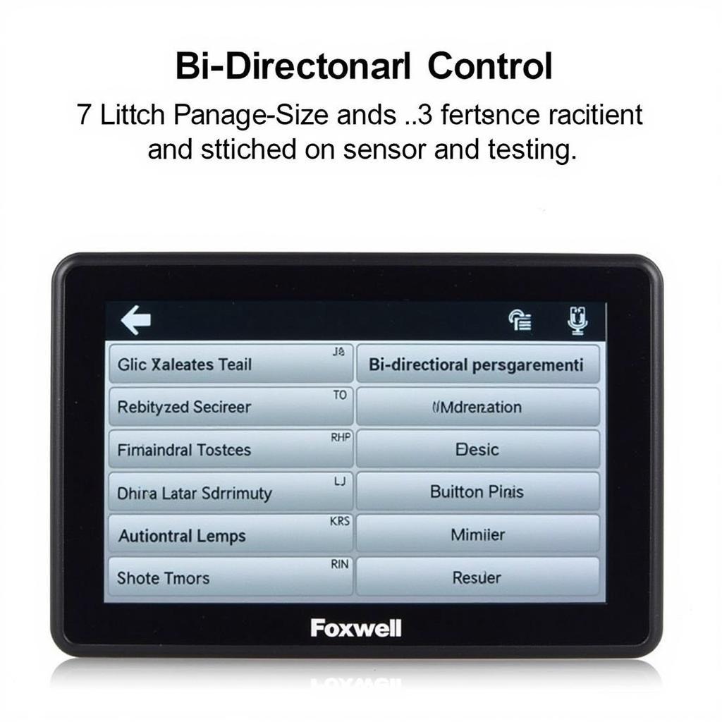 Foxwell 520 Porsche Advanced Diagnostics Screen