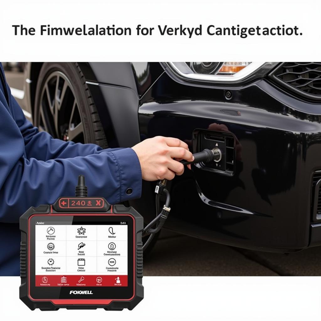 Foxwell 624 OBD2 Scanner in Use