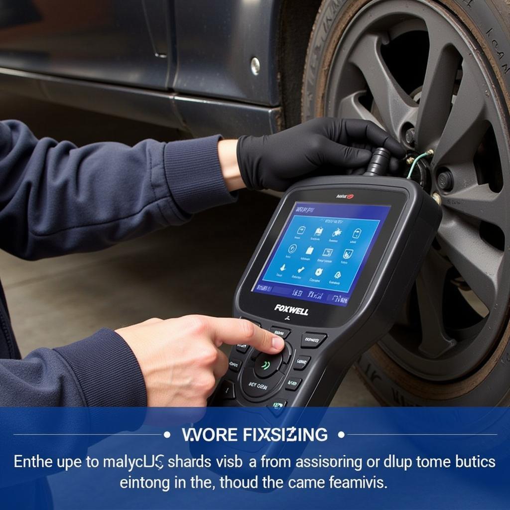 Mechanic Using Foxwell AutoMaster Pro Scanner