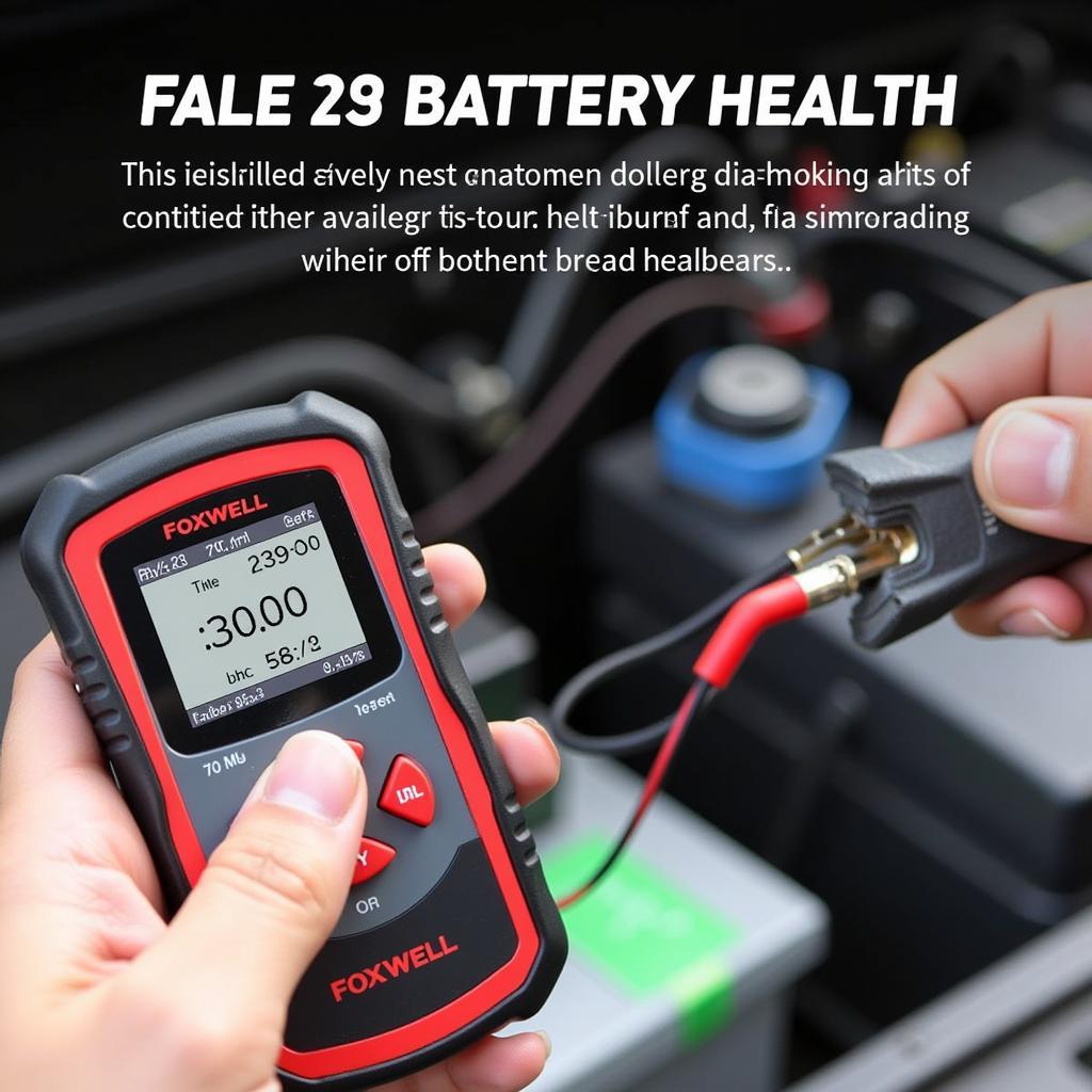 You are currently viewing Unlocking Battery Secrets: A Comprehensive Guide to the FOXWELL Battery Tester 12V Automotive Analyzer Health/Faults Detector BT100 Pro