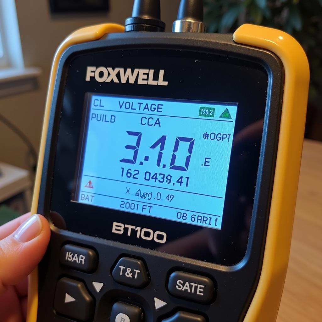 Foxwell BT100 Displaying Test Results