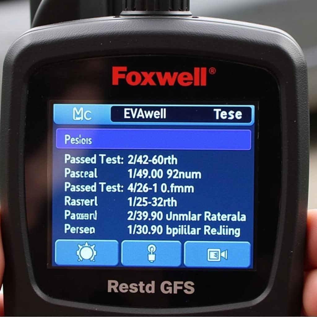 Foxwell Scanner Displaying EVAP Test Results