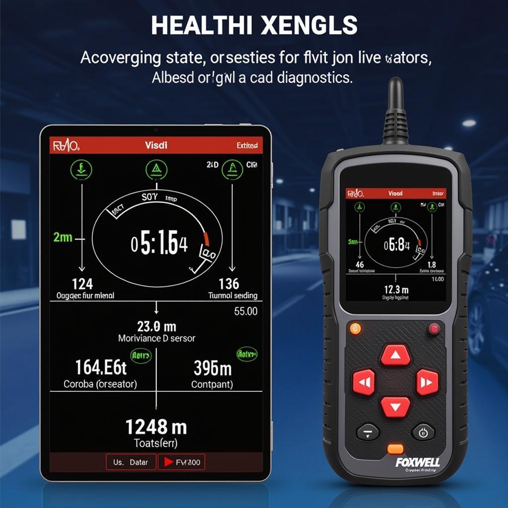 Foxwell FW601 OBD2 Scanner Displaying Data