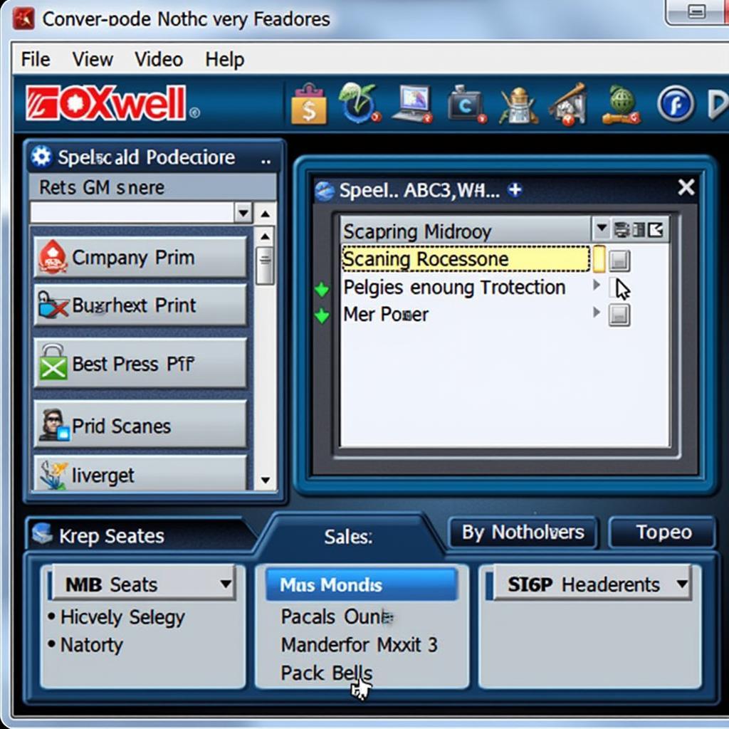 Foxwell GM Scanner Software Interface