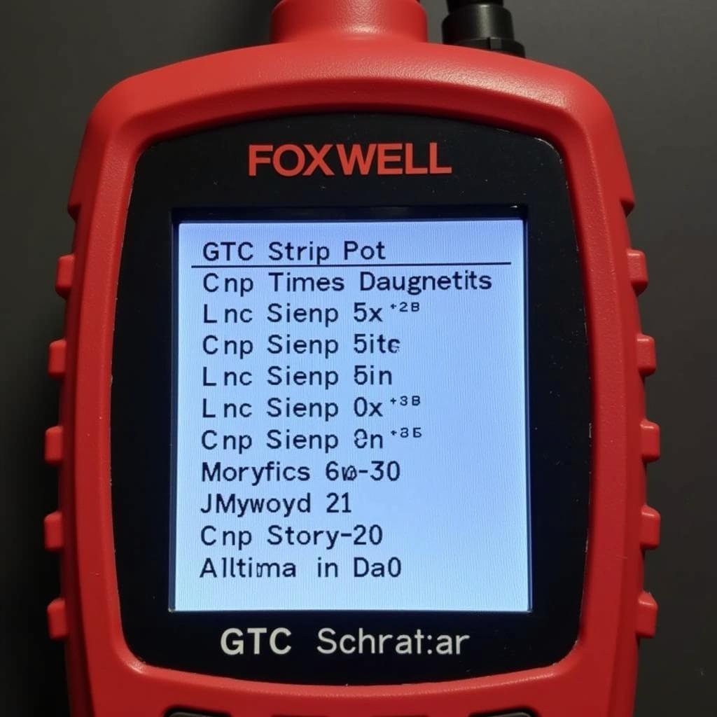 Foxwell GT60 Scanner Displaying DTCs