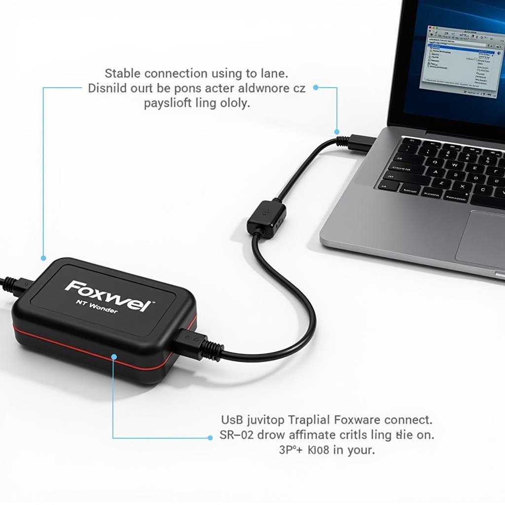 Foxwell NT Wonder Connected to Laptop