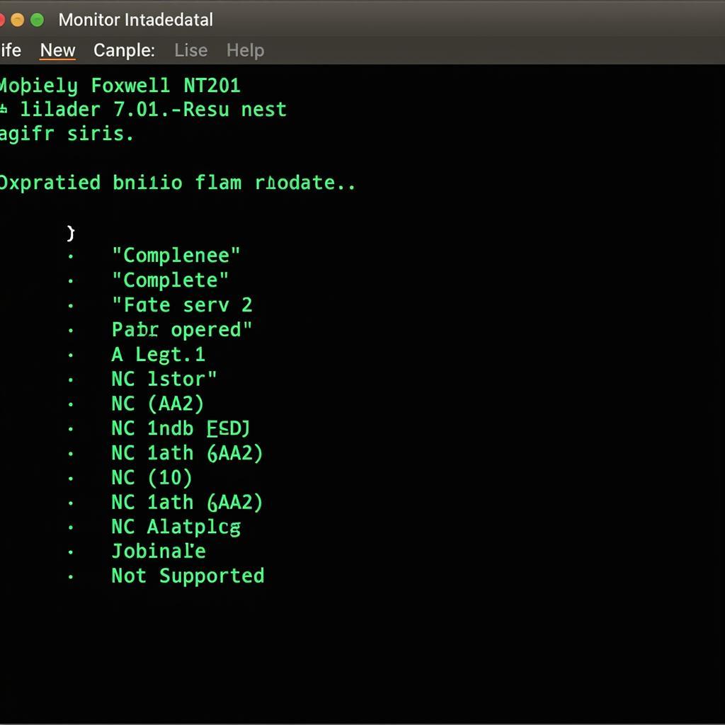 Foxwell NT201 Monitor Status Example 