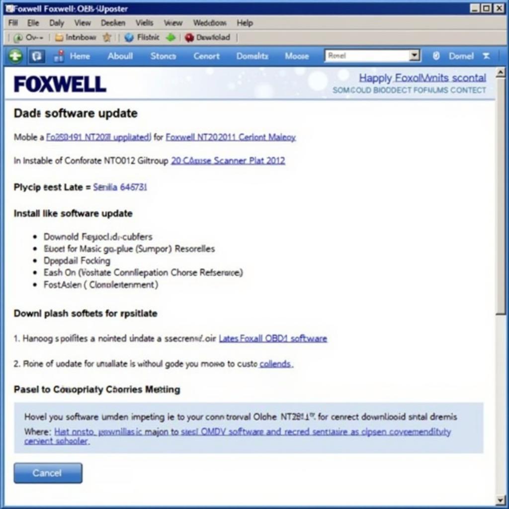 Foxwell NT201 Software Update Process