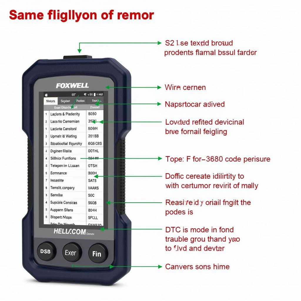 Foxwell NT301 Displaying Diagnostic Trouble Codes on Screen