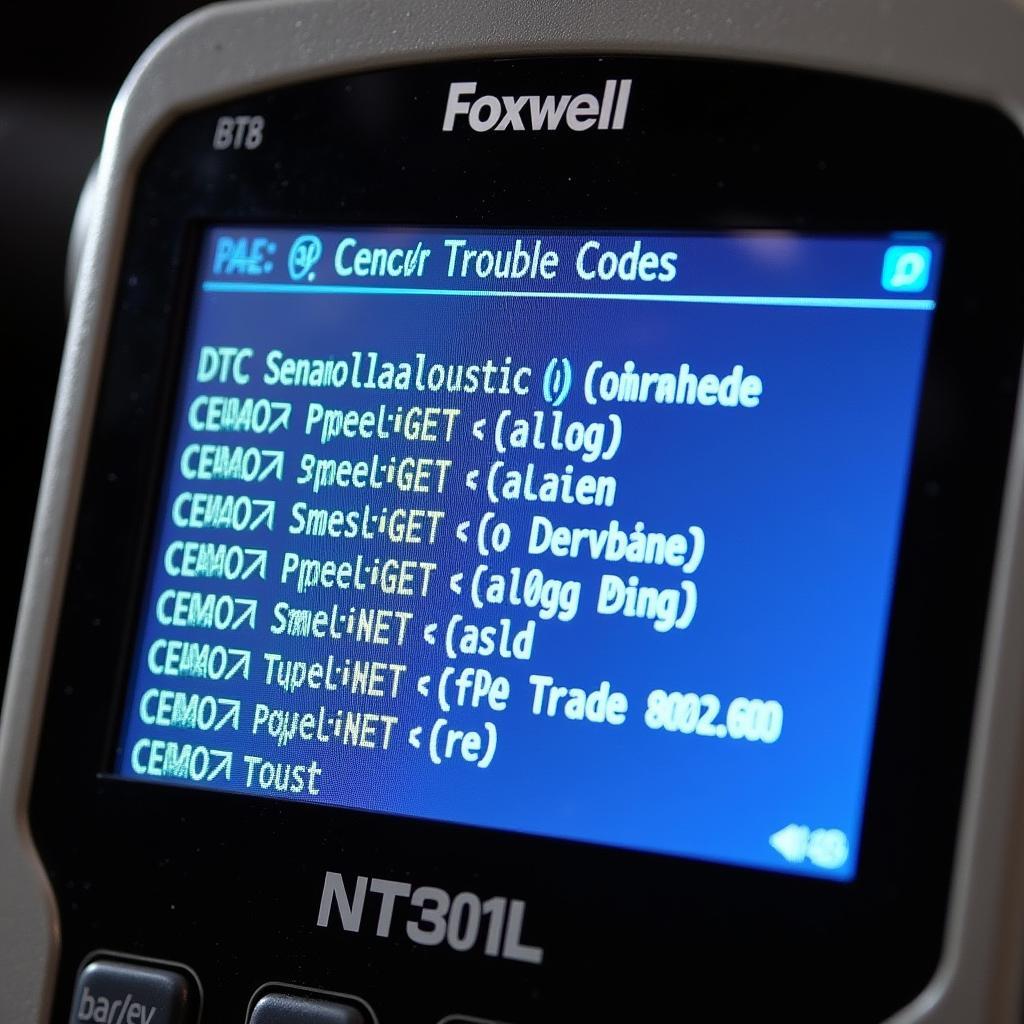 Foxwell NT301 Displaying DTC Codes